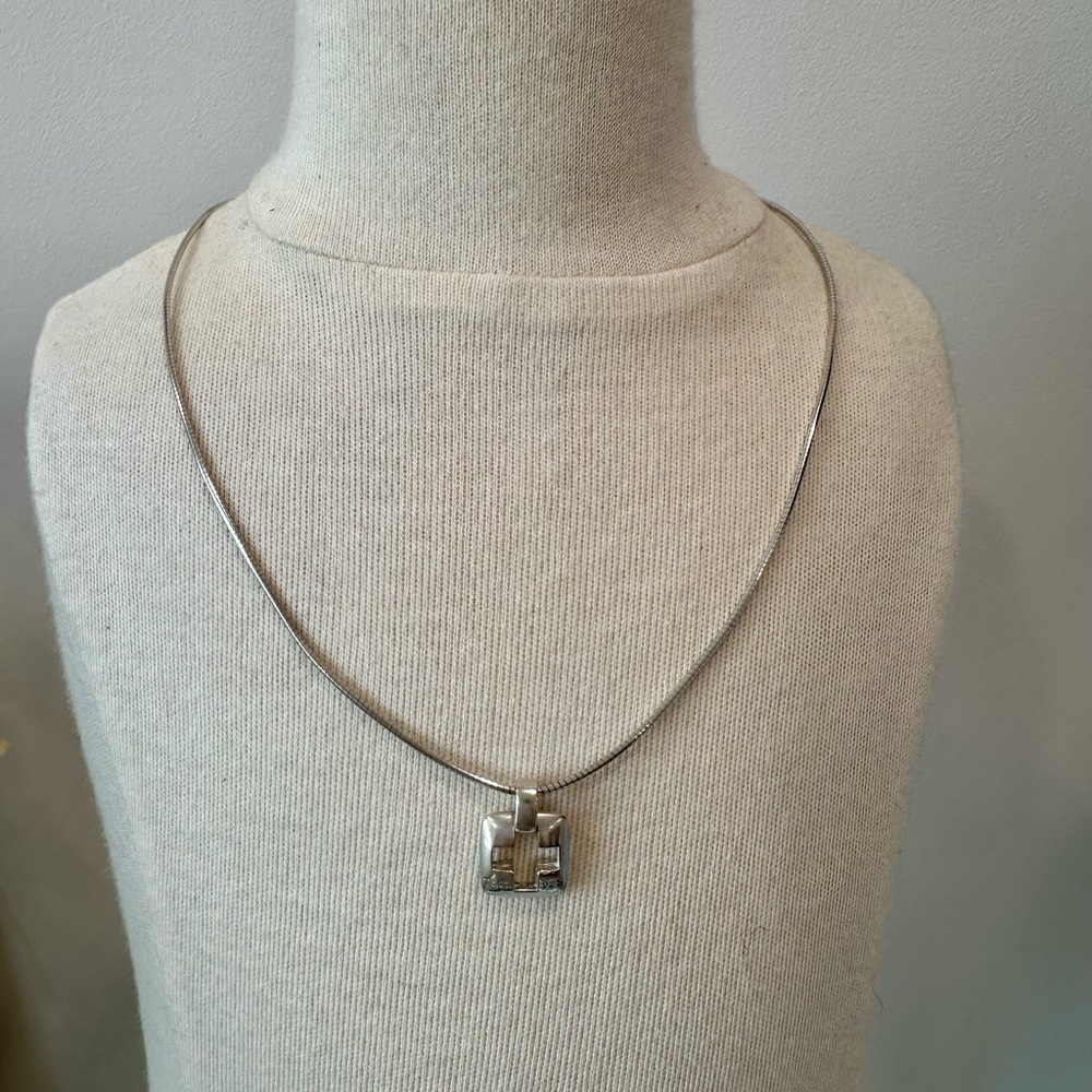 AUTHENTIC Tiffany & Co Sterling Silver Cross Cutout Pendant Necklace - Picture 3 of 15